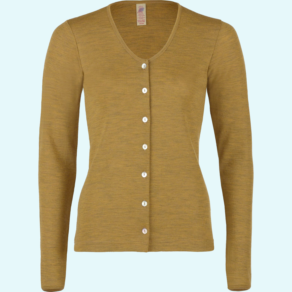 Damen Cardigan Schurwolle farbig uni GOTS