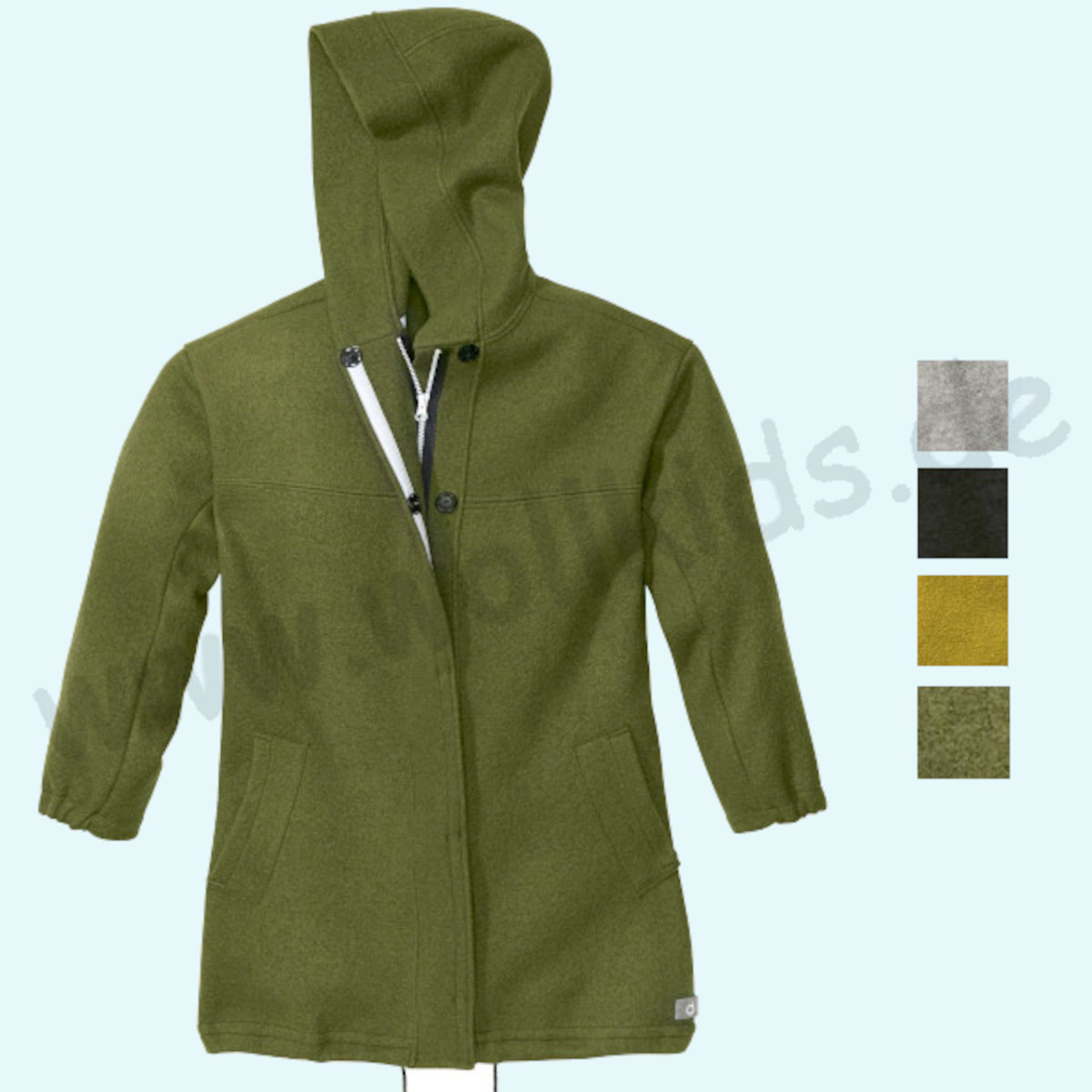 Parka - Mantel - Walkparka für Damen aus BIO Schurwollwalk von Disana