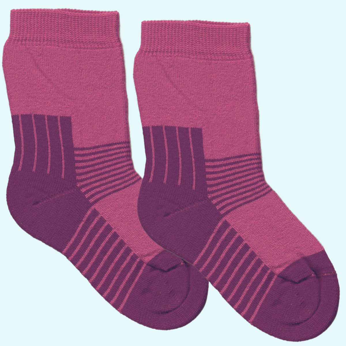 Richtig dicke warme Baumwoll-Socke - Vollfrottee - Socke - pink aus BIO Baumwolle