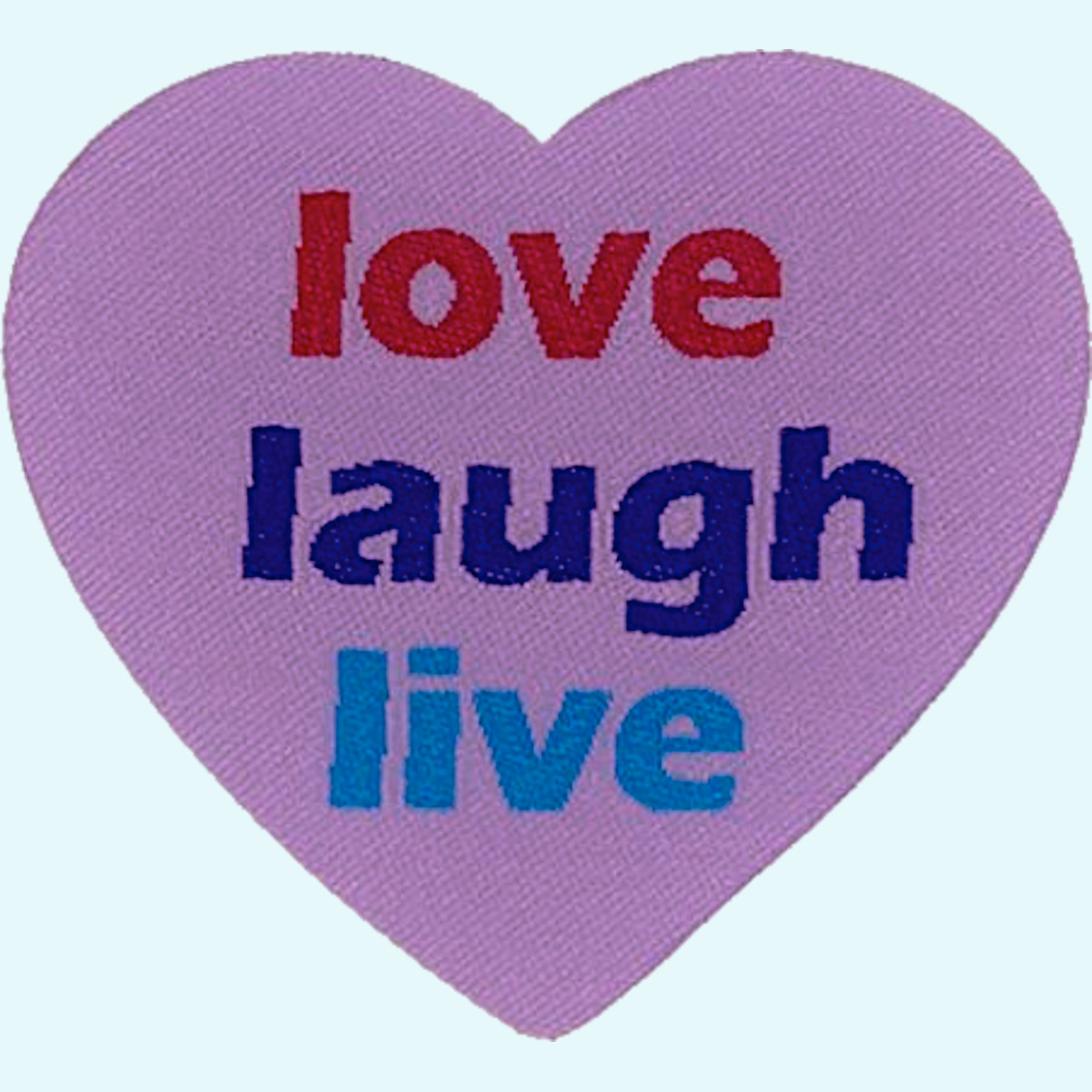 💗 Herz 💗 Love Laugh Live 💗 Bügelapplikation Bügelbild